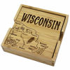 Picture of Totally Bamboo 4 Piece Wisconsin State Puzzle Coaster Set with Case