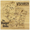 Picture of Totally Bamboo 4 Piece Wisconsin State Puzzle Coaster Set with Case