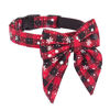 Picture of Christmas Dog Collar with Bow, Adjustable Cotton Red Bowtie Dog Christmas Collars for Small Medium Large Dogs Pets (Large, Black & Red)