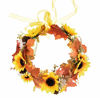 Picture of DDazzling Women Flower Headband Wreath Crown Floral Wedding Garland Wedding Festivals Photo Props (Yellow Sunflower Orange Leaf)