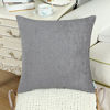 Picture of CaliTime Pack of 2 Cozy Throw Pillow Covers Cases for Couch Sofa Home Decoration Solid Dyed Soft Chenille 20 X 20 Inches Medium Grey