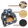 Picture of GINIDEAR Guinea Pig Bed, GINIDEAR Guinea Pig Hideout House Accessories Warm Bed for Small Animals Hamsters Chinchillas Dwarf Bunnies Hedgehogs. M, Grey Stars.