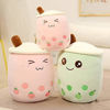 Picture of FJZFING Cute Plush Boba Milk Tea Stuffed Teacup Pillow Soft Bubble Tea Cup Plushie Toy Kawaii Cartoon Gift for Kids Home Decor Strawberry 9.4 Inch