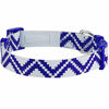 Picture of Blueberry Pet 5 Patterns Stunning Zigzag Adjustable Dog Collar - Navy Blue, Large, Neck 18"-26"