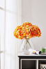 Picture of Kislohum Orange Hydrangea Silk Flower 10 Heads Artificial Hydrangea Silk Flowers for Wedding Centerpieces Bouquets DIY Floral Decor Home Decoration with Long Stems