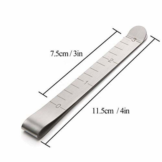 Picture of Sewing Clips Set of 20 Stainless Steel Hemming Clips 3 Inches Measurement Ruler Quilting Supplies