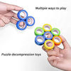 Picture of 6PCS Magnetic Rings, Fidget Rings,Roller Rings,Adult Finger Fidget Toys, ADHD Anxiety Relief Decompression Magical Ring Fidget Toy,Funny Gifts kids Magnetic Spinner Ring for Boys Girls(Random Color)