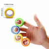 Picture of 6PCS Magnetic Rings, Fidget Rings,Roller Rings,Adult Finger Fidget Toys, ADHD Anxiety Relief Decompression Magical Ring Fidget Toy,Funny Gifts kids Magnetic Spinner Ring for Boys Girls(Random Color)