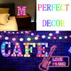 Picture of Light Up Colorful LED Marquee Letter Lights, 18 Colors Changing Alphabet Letters Sign with Remote Timer for Night Light Wedding Birthday Party Lamp Christmas Home Bar Decor- Colorful S