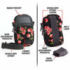 Picture of USA GEAR Compact Camera Case Point and Shoot Camera Bag with Accessory Pockets, Rain Cover and Shoulder Strap - Compatible with Sony CyberShot, Canon PowerShot ELPH, Nikon COOLPIX and More (Floral)