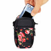 Picture of USA GEAR Compact Camera Case Point and Shoot Camera Bag with Accessory Pockets, Rain Cover and Shoulder Strap - Compatible with Sony CyberShot, Canon PowerShot ELPH, Nikon COOLPIX and More (Floral)