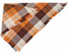 Picture of Fall Dog Bandana - Set of 2 Washable Reversible Square Plaid Pet Kerchief Scarf for Halloween