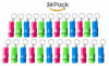 Picture of Kicko Mini Flashlight Keychain - 24 Pack - Assorted Colors, Green, Light Blue and Pink, Batteries Included - for Kids, Party Favors, Goody Bag Fillers, Prizes, Pocket Size, Chain for Key - 2 Inch