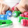 Picture of Kicko Mini Flashlight Keychain - 24 Pack - Assorted Colors, Green, Light Blue and Pink, Batteries Included - for Kids, Party Favors, Goody Bag Fillers, Prizes, Pocket Size, Chain for Key - 2 Inch