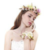 Picture of 2pc/set Flower Wreath Headband with Floral Wrist Band for Wedding Festivals