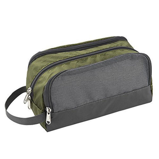 Picture of Toiletry Bag Army Green, Yeiotsy Light Mesh Travel Toiletry Organizer for Weekend Trip Gym Bag Teens Shaving Kit Bag for Kids (Army Green)