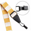 Picture of Ukulele Strap No Drill, Jacquard Woven Ukelele Strap Shoulder with Double J Hooks Clip On, Easy to Use, Adjustable & Fits Most Standard Sizes Uke (Yellow & White Squares)