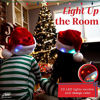 Picture of Funny Light Up Santa Hat for Adults [1 Hat] with 20 Blinking Color-changing Light up LED Lights - Soft Plush Faux Fur for Light up Christmas Hat for Adults and Kids (1 Hat)