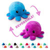 Picture of TeeTurtle | The Original Reversible Octopus Plushie | Patented Design | Sensory Fidget Toy for Stress Relief | Black and Rainbow | Happy + Angry | Show Your Mood Without Saying a Word!