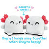 Picture of TeeTurtle | Plushmates | Axolotl | White + Black | Happy + Angry | The Reversible Plush That Hold Hands!