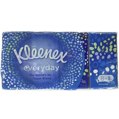 Picture of Kleenex White Facial Tissue (72 Pack of 8 Tissue Each Pocket) Total of 648 Tissues