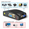 Picture of RCA to VGA Adapter, Composite AV S-Video RCA VGA Female Input to VGA Female Output Converter, Transfer Video Graphic Signal from CCTV PC Laptop DVD DVR VCR TVBox to VGA Monitor Projector Computer