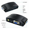 Picture of RCA to VGA Adapter, Composite AV S-Video RCA VGA Female Input to VGA Female Output Converter, Transfer Video Graphic Signal from CCTV PC Laptop DVD DVR VCR TVBox to VGA Monitor Projector Computer