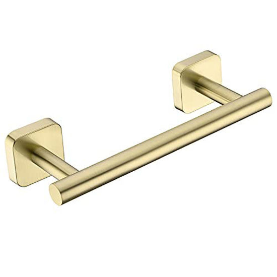 Picture of Bathroom Towel Bar, Brushed Gold Bath Towel Rail in Stainless Steel, 12 Inch, Wall Mounted, Brushed Brass