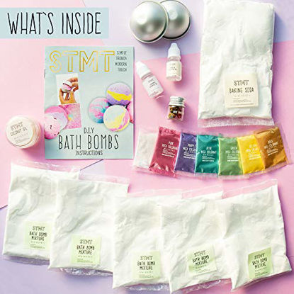 Picture of STMT D.I.Y. Bath Bombs Kit - Mix and Mold Your Own 5 Scented Bath Bombs - Bath Bomb Set for Kids Ages 6 and Up