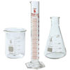 Picture of Beaker, Flask, Cylinder Set, 3.3 Boro. Glass - 3 Pieces - 250ml Beaker, 250ml Flask and 100ml Cylinder, Karter Scientific 214Z2