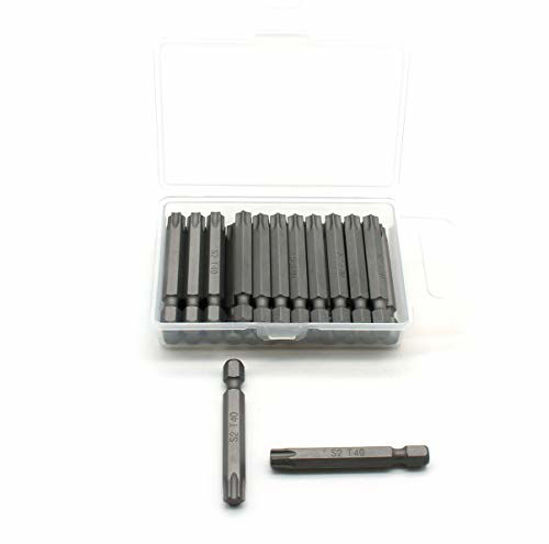 Picture of TEMO 25 pc T40 Torx 6 point 2 Inch Screwdriver Insert Bits