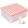 Picture of LotFancy 100PCS Lip Balm Tubes Empty, 5.5ml (3/16 Oz), Clear Lip Balm Container Tubes with Pink Caps, BPA Free & Leak Free, Refillable, for DIY Cosmetic Makeup