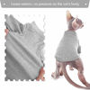 Picture of DENTRUN Sphynx Hairless Cats Shirt, Pullover Kitten T-Shirts with Sleeves, Breathable Cat Wear Turtleneck Sweater, Adorable Hairless Cat's Clothes Vest Pajamas Jumpsuit for All Season