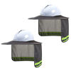 Picture of LIZMOF Hard Hat Sun Shade, High Visibility Sun Visor Neck Shade with Reflective Strip, Hard Hat Accessories, Full Brim, Man& Woman (Hard Hat Not Included), Grey, 2 Pack