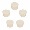 Picture of StonyLab Solid Rubber Stoppers, 5-Pack 11# White Tapered Lab Seal Rubber Stoppers