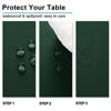 Picture of Hiasan Square Tablecloth - Waterproof and Spillproof Washable Fabric Table Cloth for Dining Room Kitchen, 60 x 60 Inch, Hunter Green