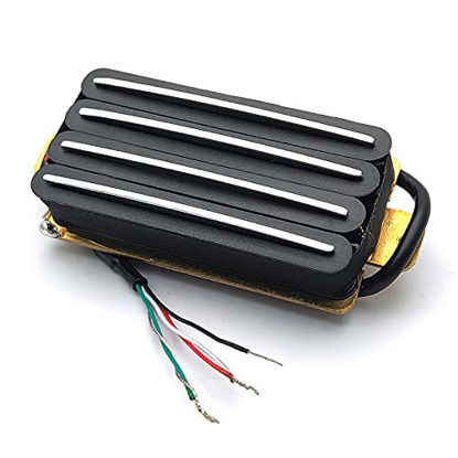 Picture of SAPHUE Hot Rail 2-Dual Blade Electric Guitar High Output Track Type Four Coil Humbucker Pickup Black