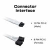 Picture of EZDIY-FAB RTX 3000 Series 12 Pin to Dual 8 Pin PCIe Sleeved Extension Cable 300 MM- Connector for NVIDIA Ampere GEFORCE RTX 3060ti 3070 3080 FE Funder Edition- White