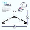 Picture of Black Standard Plastic Hangers, Notched, Set of 20 Durable and Slim, Notched, Made in The USA (Black, 20 Pack)