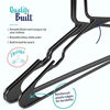 Picture of Black Standard Plastic Hangers, Notched, Set of 20 Durable and Slim, Notched, Made in The USA (Black, 20 Pack)