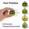 Picture of 24Pcs Christmas Balls Ornaments for Xmas Tree - Shatterproof Christmas Tree Decorations Perfect Hanging Ball Lemon Green 1.6" x 24 Pack