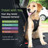 Picture of VavoPaw Dog Vehicle Safety Vest Harness, Adjustable Soft Padded Mesh Car Seat Belt Leash Harness with Travel Strap and Carabiner for Most Cars, Size Large, Black