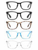 Picture of CCVOO 5 Pack Reading Glasses Blue Light Blocking, Filter UV Ray/Glare Computer Readers Fashion Nerd Eyeglasses Women/Men (C2 Mix, 3.0)