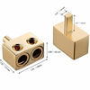 Picture of Freajoin Dual 0/2/4 Gauge to 0/2/4 Gauge Amp Input Reducers Copper Alloy Gold(1 Pair)