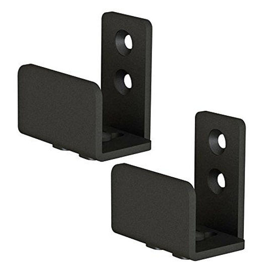 Picture of JUBEST Matte Black Floor Guide Wall Mount Sliding Barn Door Hardware Up to 1-3/8"W 1-1/4"H Set of 2