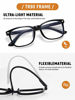 Picture of CCVOO 5 Pack Reading Glasses Blue Light Blocking, Filter UV Ray/Glare Computer Readers Fashion Nerd Eyeglasses Women/Men (Light Black, 2.5)