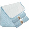 Picture of BlueSnail Quilted Thicker Waterproof Changing Pad Liners, 3 Count (Blue)