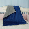 Picture of BlueSnail Baby Minky Blanket with Plush Shepra Fleece for Boys and Girls (Navy+Light Gray, 30W x 40L)