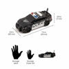 Picture of Vokodo Police Car Friction Powered 1:20 Scale with Lights Sirens and Sounds Durable Kids Rescue Emergency City Cop Vehicle Push and Go Pursuit SWAT Toy Pretend Play Great Gift for Children Boys Girls