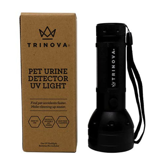 Picture of TriNova Pet Urine Detector UV Flashlight - LED Ultraviolet Black light Quickly Detects Cat & Dog Pee Stains on Carpet, Upholstery and More